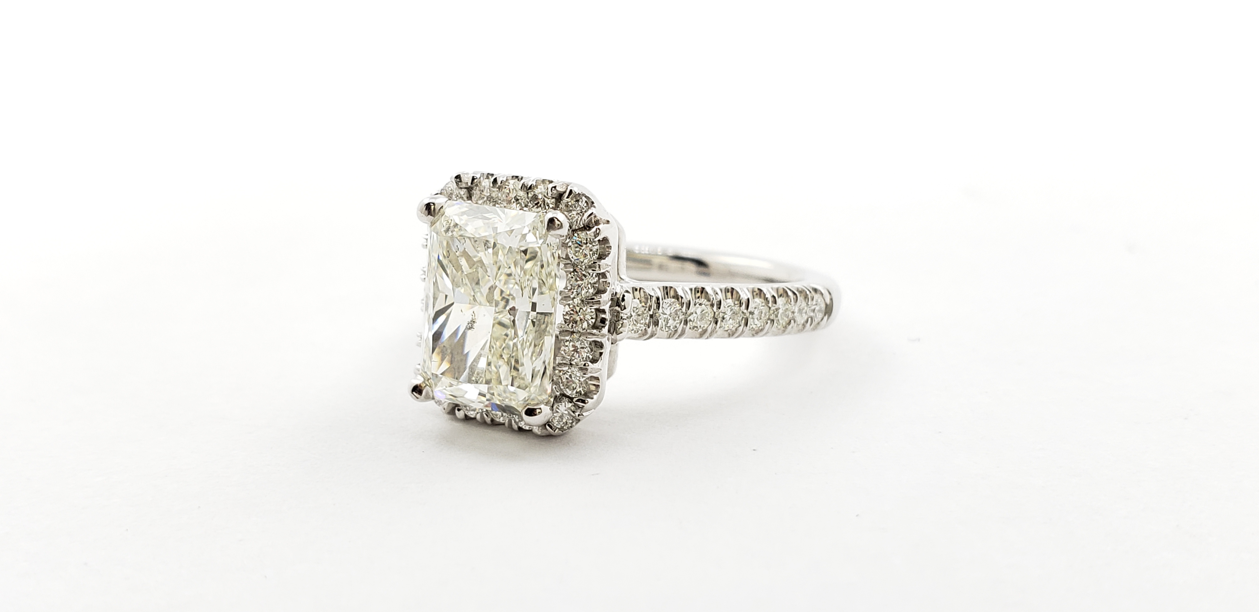 Radiant Diamond Ring with Halo